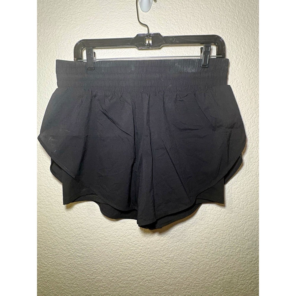 All in Motion Women's Black Athletic Gym & Training Shorts w/ Pockets, Elastic